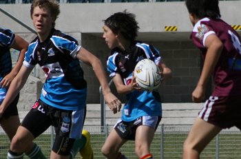Cronulla Sharks Academy Under 13's v Burleigh BEARS action (Photo : ourfootymedia) 