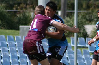 Cronulla Sharks Academy Under 13's v Burleigh BEARS action (Photo : ourfootymedia) 