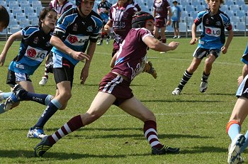 Cronulla Sharks Academy Under 13's v Burleigh BEARS action (Photo : ourfootymedia) 