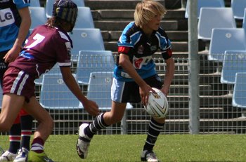 Cronulla Sharks Academy Under 13's v Burleigh BEARS action (Photo : ourfootymedia) 