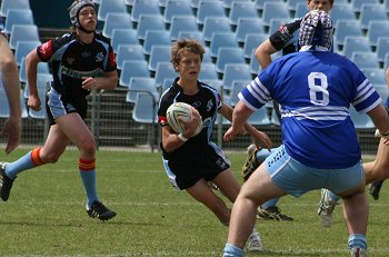 Cronulla Sharks Academy Under 15's v Group 10 JRL action (Photo : ourfootymedia) 