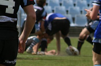 Cronulla Sharks Academy Under 15's v Group 10 JRL action (Photo : ourfootymedia) 