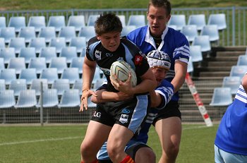 Cronulla Sharks Academy Under 15's v Group 10 JRL action (Photo : ourfootymedia) 