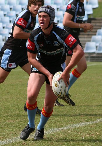 Cronulla Sharks Academy Under 15's v Group 10 JRL action (Photo : ourfootymedia) 