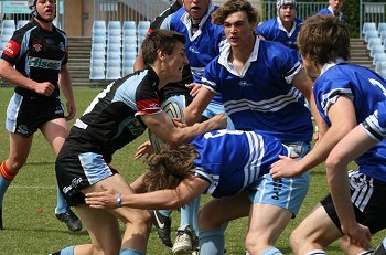 Cronulla Sharks Academy Under 15's v Group 10 JRL action (Photo : ourfootymedia) 