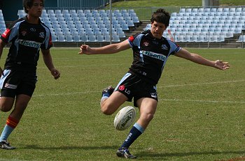 Cronulla Sharks Academy Under 15's v Group 10 JRL action (Photo : ourfootymedia) 