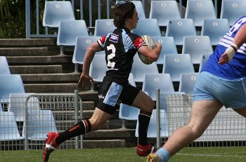 Cronulla Sharks Academy Under 15's v Group 10 JRL action (Photo : ourfootymedia) 