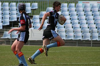 Cronulla Sharks Academy Under 15's v Group 10 JRL action (Photo : ourfootymedia) 