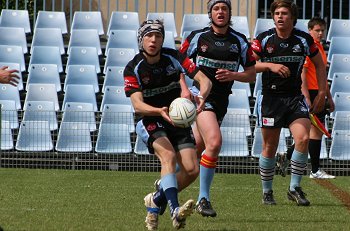 Cronulla Sharks Academy Under 15's v Group 10 JRL action (Photo : ourfootymedia) 