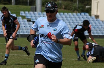 Cronulla Sharks Academy Under 15's v Group 10 JRL action (Photo : ourfootymedia) 