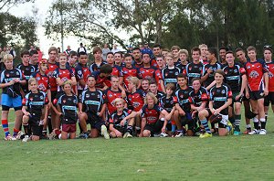 Cronulla SHARKS Academy u14s and SWSAS u14s Team Photo(Photo : OurFootyMedia) 