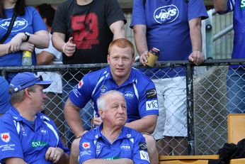 Ben Jones watches Newtown JETS v Cronulla SHARKS NSW Cup 2nd Half semi final action (Photo : steve monty / OurFootyMedia) 