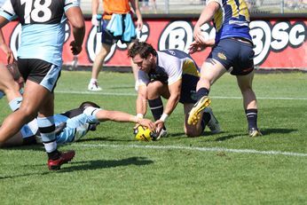 Rea Pittman gets it down for his 1st try - Cronulla SHARKS v Nth QLD COWBOYS Holden Cup - Rnd 25 1st Half Action (Photo : steve monty / OurFootyMedia)