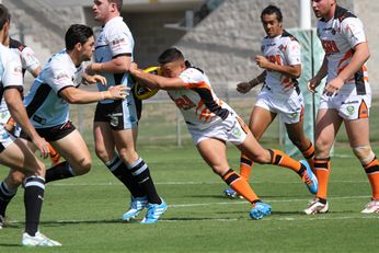 Cronulla SHARKS v WESTS TIGERS NRL U20s trial @ Shark Park ACTION (Photo : steve monty / OurFootyMedia) 