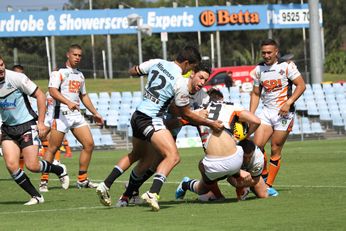 Cronulla SHARKS v WESTS TIGERS NRL U20s trial @ Shark Park ACTION (Photo : steve monty / OurFootyMedia) 