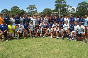 Cronulla Sharks Academy u17s v Somoa Academy U19s Combined Team Photo (Photo : steve monty / OurFootyMedia) 