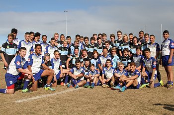 Cronulla SHARKS Academy u14s and the Bulldogs Academy u14s (Photo : steve monty / OurFootyTeam.com)