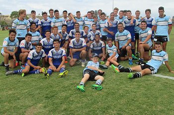 Cronulla - Sutherland Sharks HMC Developmet and Canterbury - Bankstown BULLDOGS U 15s GroupPhoto (Photo : steve montgomery / OurFootyTeam.com)