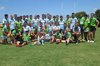 Cronulla SHARKS Academy Under 15s and Canberra RAIDERS TeamPhoto (Photo : steve montgomery / OurFootyTeam.com)