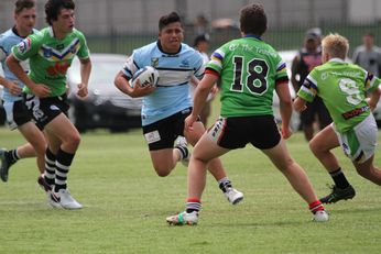 Cronulla Sharks Academy U15s v Canberra Raiders 1st Half Action (Photo : steve montgomery / OurFootyTeam.com)