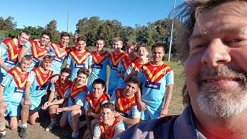 De la Salle u16a's and Steve Monty - Cronulla Junior League 26th May games (Photo : Steve Montgomery / OurFootyTeam.com)