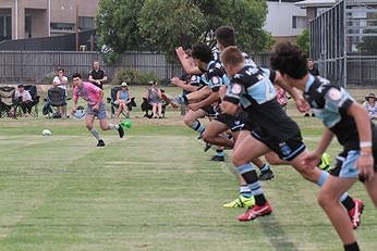 NSWRL Harold Matthews Cup TRIAL MATCH Cronulla - Sutherland Sharks V Central Coast ROOSTERS Action (Photo : steve montgomery / OurFootyTeam.com)