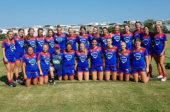 Newcastle KNIGHTS Tarsha Gale Cup Trial v Sharks TeamPhoto (Photo : steve montgomery / OurFootyTeam.com)