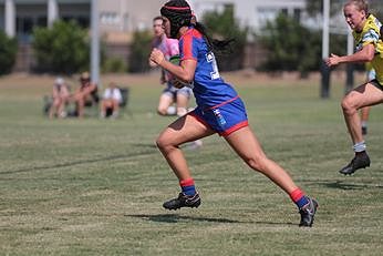 Newcastle Knights v Cronulla Sharks Tarsha Gale Cup Trial Match u18 Girls Rugby League Action (Photo : steve montgomery / OurFootyTeam.com)