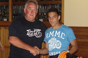 Joey receiving Best Fairest Award From Ken