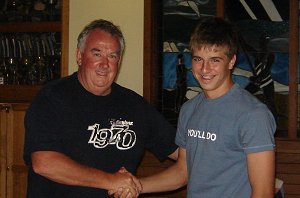 Kenny presenting Sam with Players Player Award