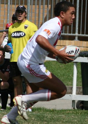 Jamie Stanley flys down the wing - St. George Dragons v Penrith Panthers Rnd 7 Harold Matthew's Cup ACTioN (Photo's : ourfooty media)