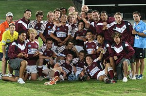 Manly SeaEagles Harold MAtthew's Cup team celebrate after the best ever season at OKI Jubilee Stadium (Photo's : ourfooty media)