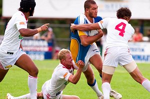 Gold Coast Titans Vs St. George Dragons SG Ball rnd 2 action