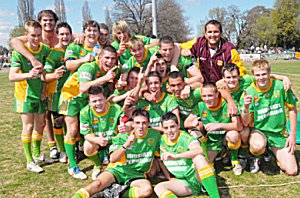 CYMS under 18 side celebrates its thrilling 32-22 grand final win on