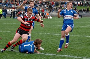 Shaun Foley scored for the Newtown Jets in the Frank Hyde Shield decider against North Sydney in June last year. Photo courtesy of Gary Sutherland Photography.