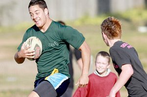 Jarryd Hayne retuned to Minto where he and Krisnan Inu would play touch football every week when they were growing up in Sydney's south-west