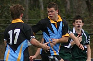 Wade Graham with a fine flick pass in last years NSW CHS trials (Photo : ourfooty media)