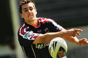 Youngster Mitchell Pearce is the Roosters' last halfback. / The Daily Telegraph