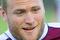 Going for the juggler … Sea Eagles centre Steve Bell tries a round ball for size at training yesterday.