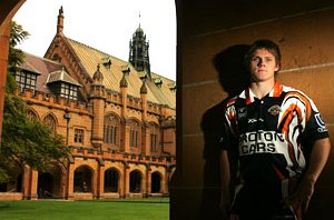 Tiger Chris Lawrence ... is also studying Sports Science at Sydney University. Photograph: Brett Costello / The Daily Telegraph