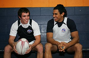 Former Rockhampton junior stars Kam Wilkinson (left) and Russell Webber are the latest Central Comets recruits.