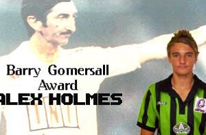 Alex Holmes win Barry Gomersal Medal