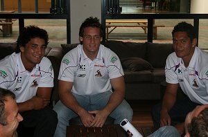 Jay Aston & the Melbourne Storm Boyz at the NRL Induction Day 1