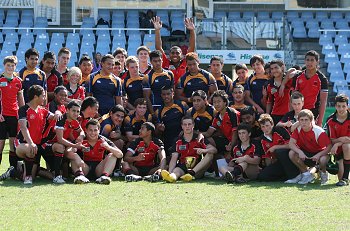 Endeavour SHS and Westfields SHS (u15's) Teams with Chase Stanley (Photo's : Steve Montgomery / OurFootyTeam.com) 