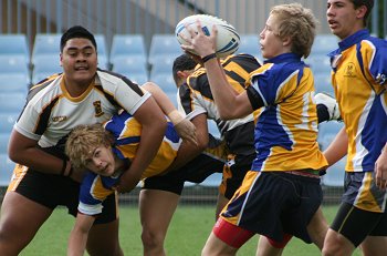 2010 Buckley Shield Grand Final - Bass HS v Brisbane Waters HS action (Photo's : Steve Montgomery / OurFootyTeam.com)