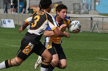 2010 Buckley Shield Grand Final - Bass HS v Brisbane Waters HS action (Photo's : Steve Montgomery / OurFootyTeam.com)