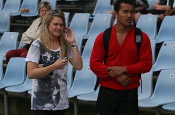 Penani Manumalealii with Taylor Decker-Armstrong at Shark Park  (Photo : ourfootymedia)