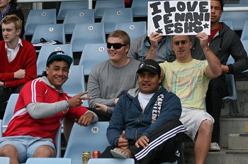 Daniel Ahsin, Cameron King, Kane Giles & the Boys supporting the "Old Ship" (Photo : ourfootymedia) 