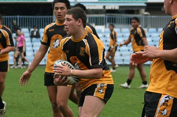 NSWCHS UNI SHIELD Grand Final Endeavour SHS v Bass HS action (Photo's : ourfootymedia)