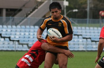 NSWCHS UNI SHIELD Grand Final Endeavour SHS v Bass HS action (Photo's : ourfootymedia)